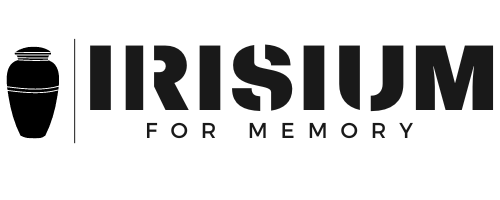 Czarne logo firmy o nazwie irisium